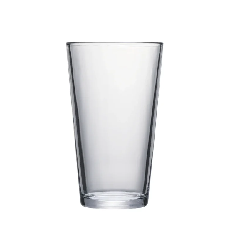 American pint beer glass 470 ml on white background