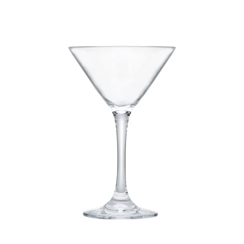 Classic martini cocktail glass 120–260 ml on white background