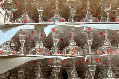 Custom glassware with decorative detailing for OEM projects