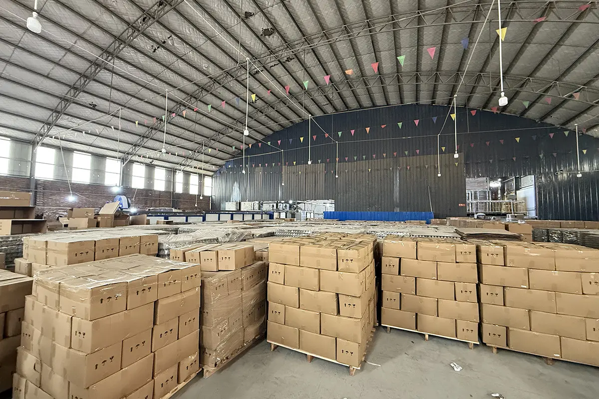 Glassware warehouse for factory storage and order handling