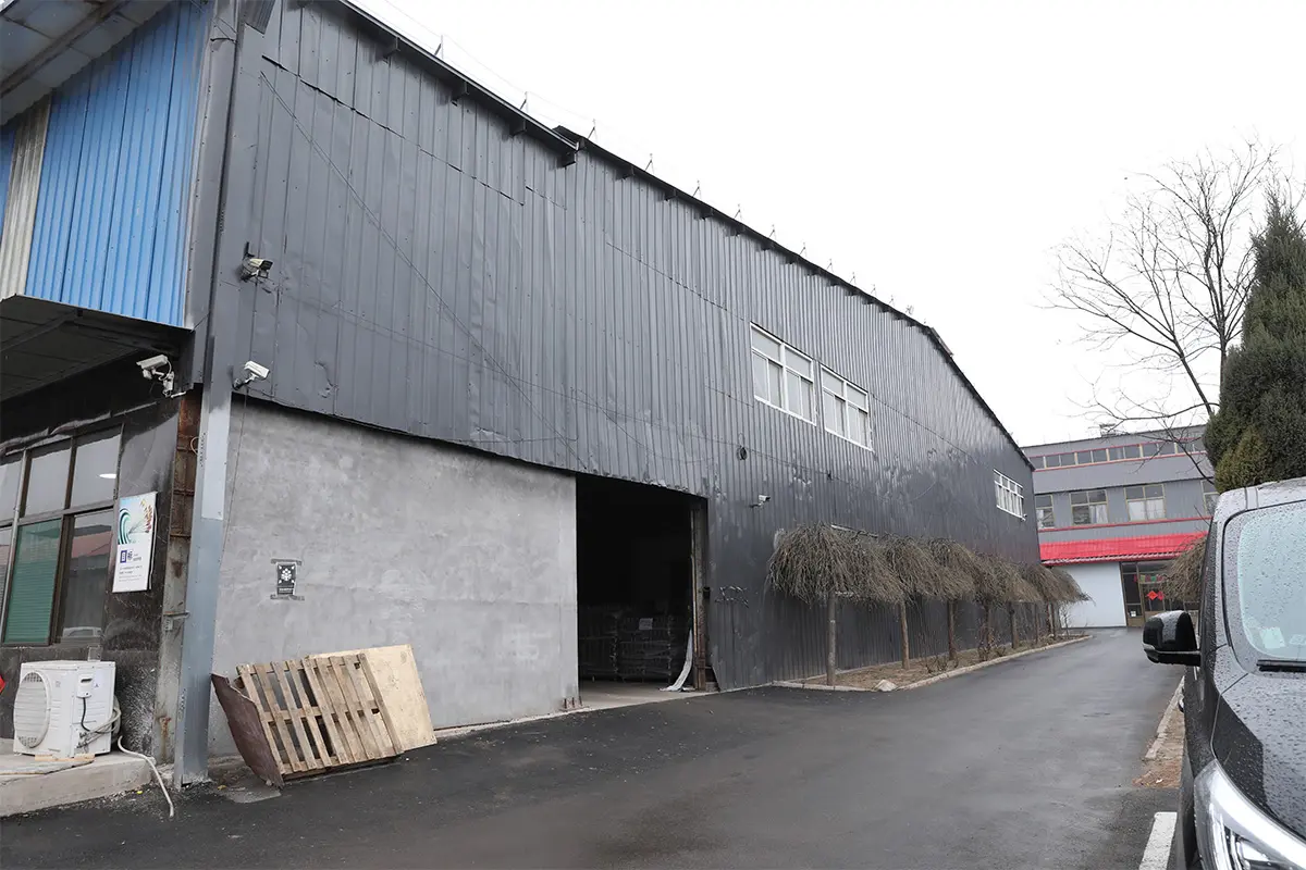 Glassware production workshop inside the factory