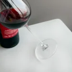 Stem and base detail of Bordeaux red wine glass