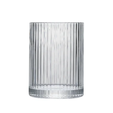 Ribbed Straight Tumbler Glass 250–380 ml (8–13 oz) on white background.