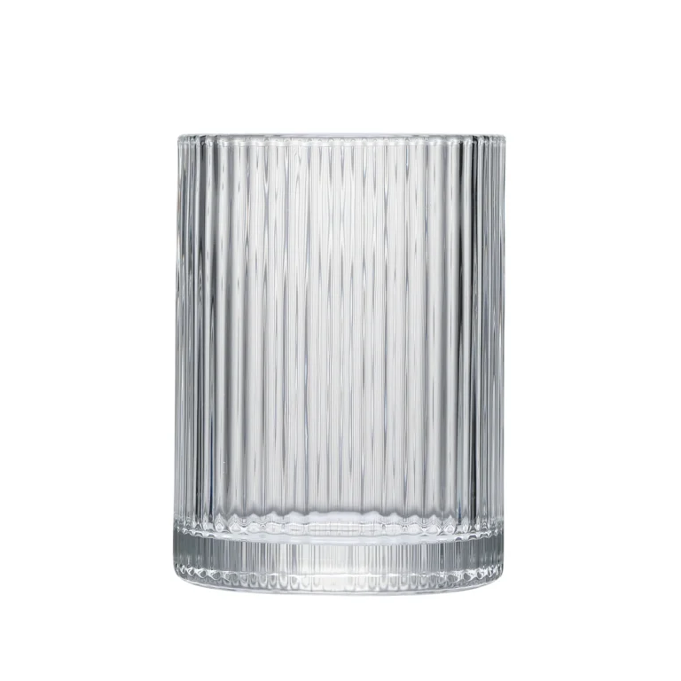 Ribbed Straight Tumbler Glass 250–380 ml (8–13 oz) on white background.