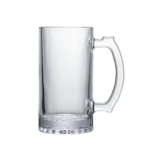 Large Capacity Beer Mug with Square Handle 490–730 ml (17–25 oz) on white background