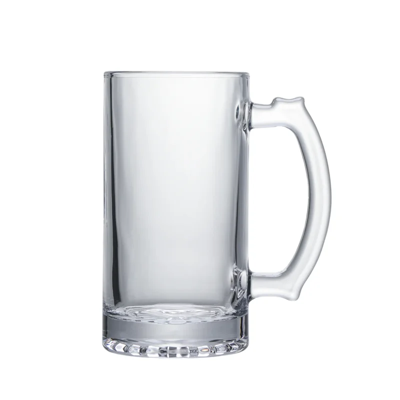 Large Capacity Beer Mug with Square Handle 490–730 ml (17–25 oz) on white background
