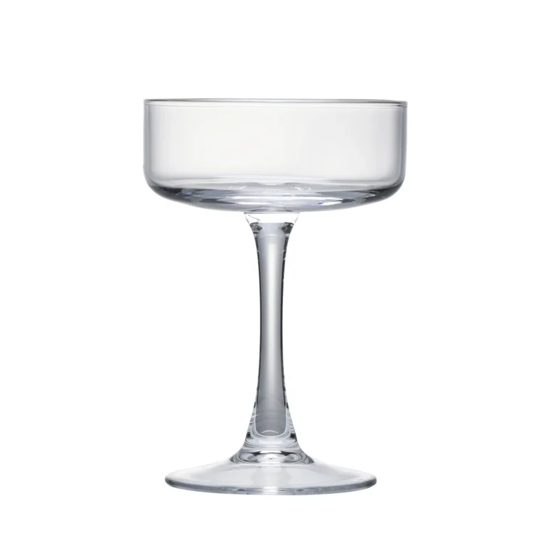 Modern Coupe Cocktail Glass 155 ml (5 oz) on white background.