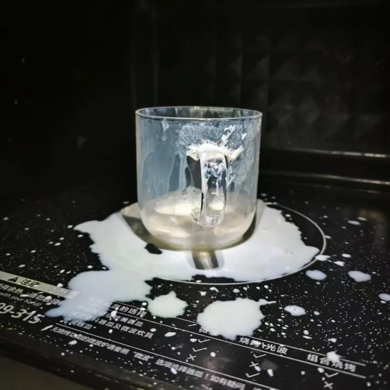 Glass cup shatters when heated in a microwave