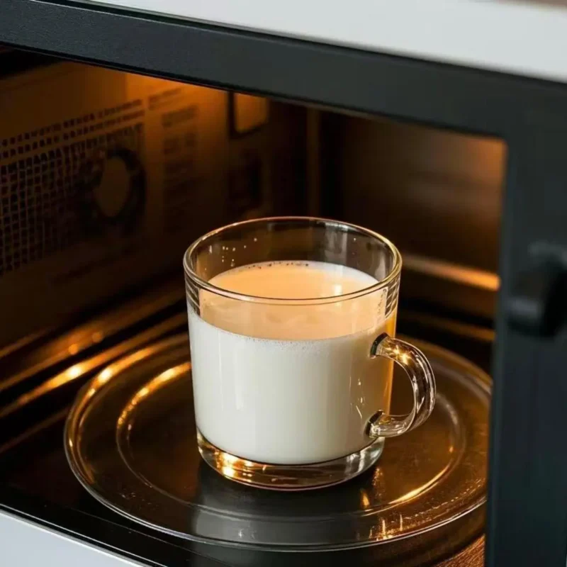 Heating a glass in the microwave
